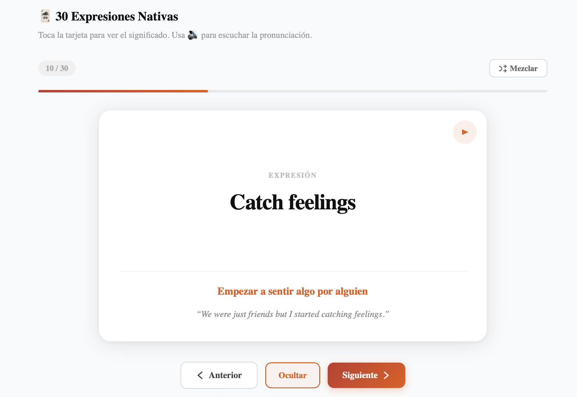 Flashcard: expresión nativa
